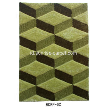 Sutra & elastis 3D dengan geometri desain karpet